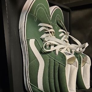 Vans Green and White Men's Shoes